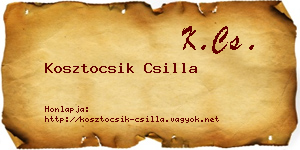 Kosztocsik Csilla névjegykártya